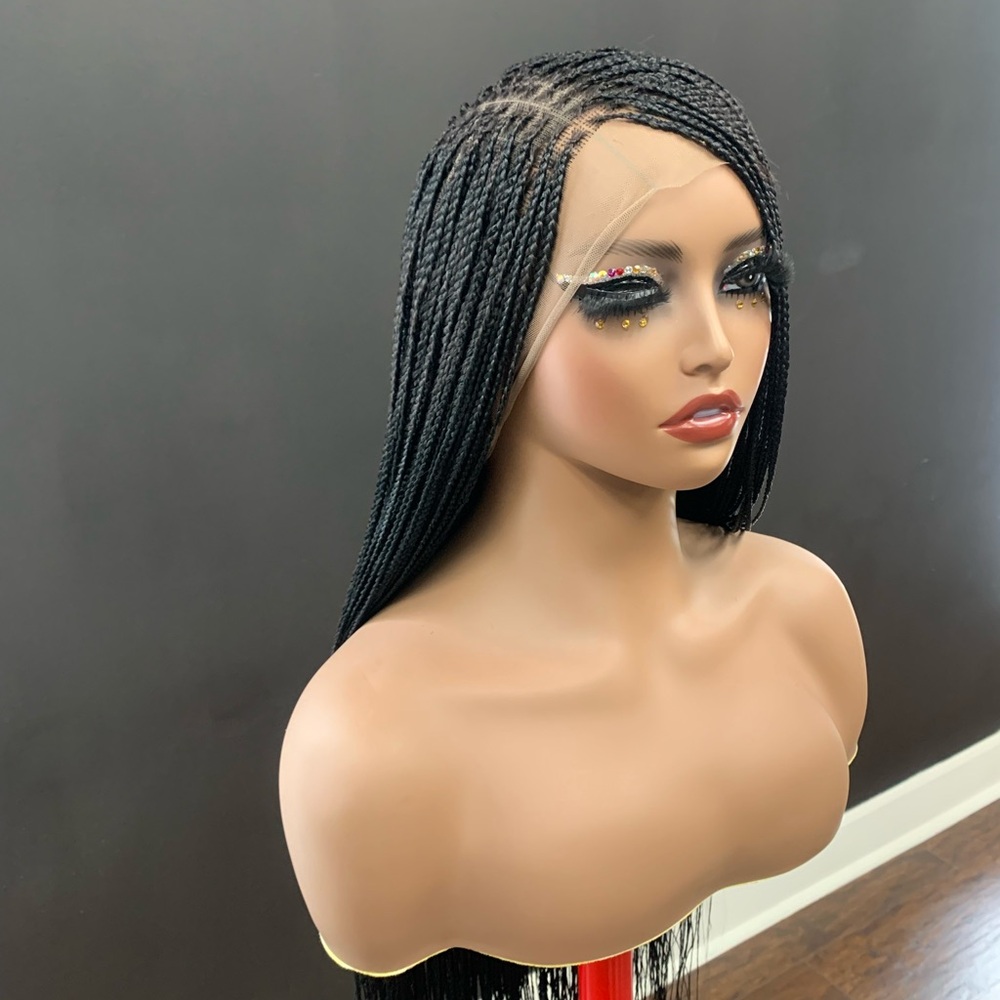 Elegant Black Braided Wig
Full lace
Waist length